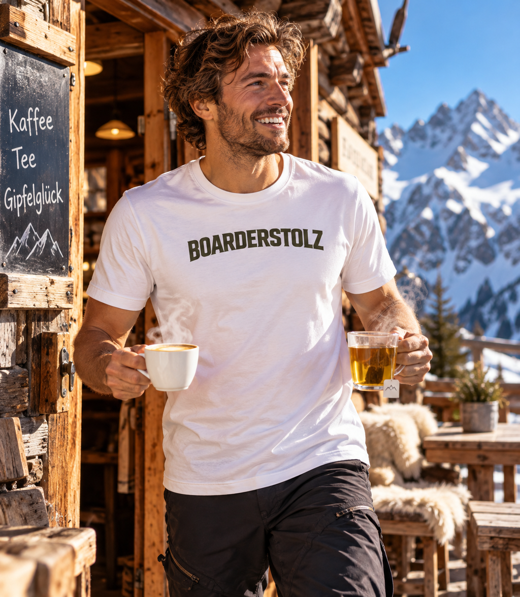BOARDERSTOLZ Herren T-Shirt – Classic weiss